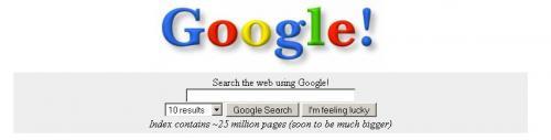 90's google homepage