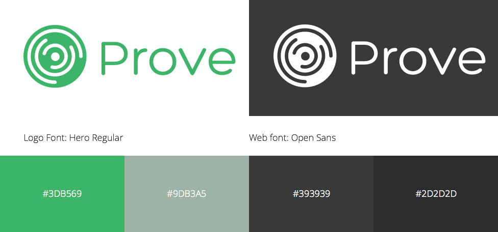 Prove - Logo and color palette